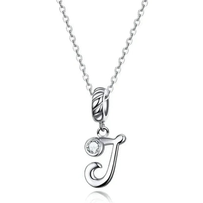 Collier classique avec initiale en argent sterling 925