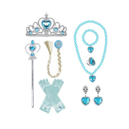 Déguisement Elsa Reine des Neiges pour Filles 2025 Nouveau Cosplay Carnaval Fête Robe de Soirée 3-10 Ans Enfants Anniversaire Bal de Promo Robe d'Été Vestidos