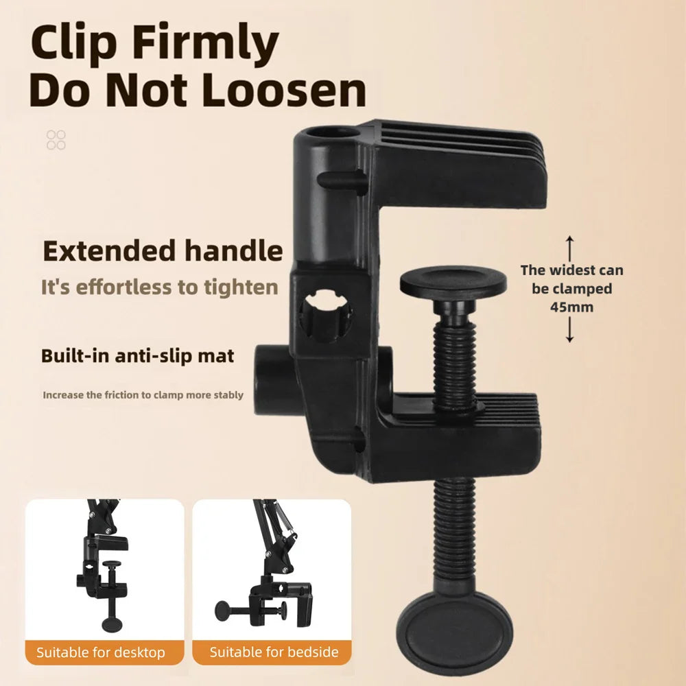 LED Phone live streaming Fill Light with Flexible Robotic Arm Phone Holder Fixed Shooting Recording Live Streaming Selfie Stick