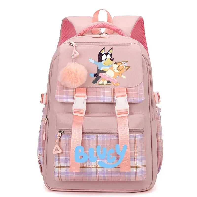 2024 New Bluey Boys And Girls High School Backpack Large Outdoor Leisure Practical Bag Cartoon Animation Bag Children's Gift
