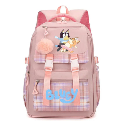 2024 New Bluey Boys And Girls High School Backpack Large Outdoor Leisure Practical Bag Cartoon Animation Bag Children's Gift
