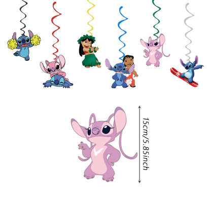 Stitch Party Supplies, Birthday Banner,  Hanging Swirls For Stitch Party Decorations，Stitch birthday party decorations