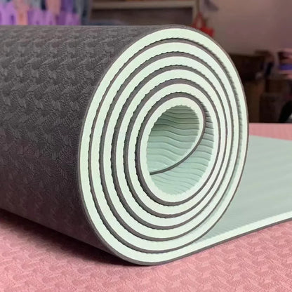 Thi Wide Long TPE Yoga Mat for Men And Women Fitn Dance Anti-Slip Home Use Slightly Defective Exercise Equipment