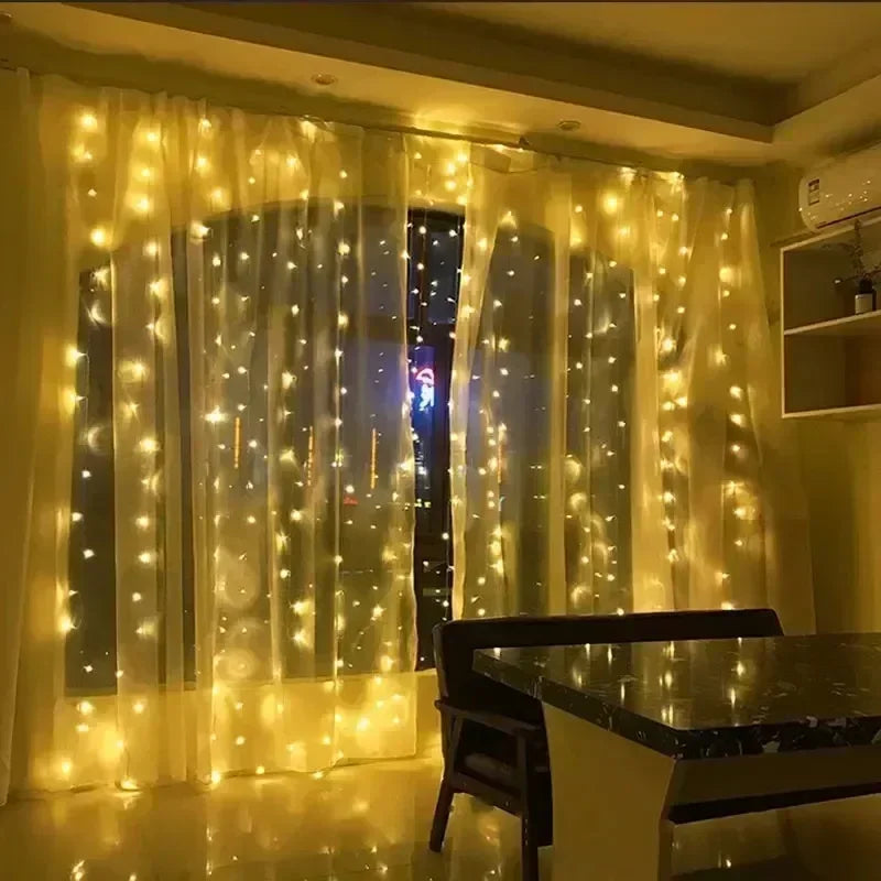Rideau USB LED guirlandes lumineuses 3/4/6M télécommande chambre vacances mariage anniversaire noël décoration fée guirlande lampe