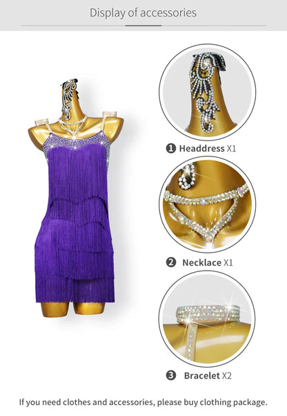 Robes de danse latine à franges, Costume de compétition Sexy pour femmes, vêtements d'entraînement pour salle de bal, Costume grande taille pour filles, Performance de Cabaret, 2026
