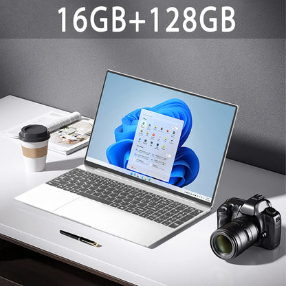 15.6" Ultra Slim Laptop 16GB RAM 2TB SSD Intel N3700 Notebook Gamer  1920*1080  Display Office Study Computer PC Windows 11 Pro