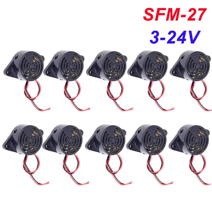 5/10 pièces SFM-27 95DB alarme décibel élevé 3-24V Buzzer électronique Buzzer actif alarme sonore Intermittente son continu SFM27