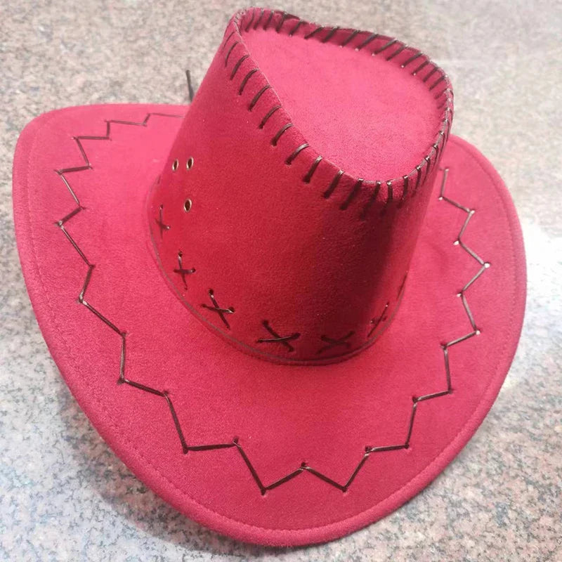 Men's and Women's Suede Cowboy Hat, Fashionable Unisex Cap