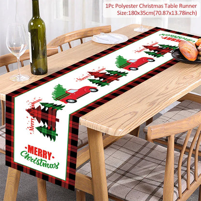 Chemin de Table de Noël, Décoration pour la Maison, Couverture de Nappe, Ornement, Cadeaux, ixdu Nouvel An, 2023