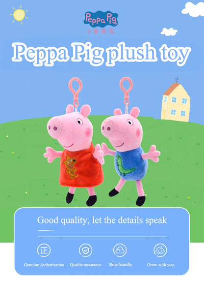 19CM Peppa Pig George Papa Maman Qualité Meilleure Vente Dessin Animé Enfant Peluche Poupée Cadeau Jouet Cochons Maison Décoration Chambre Enfant