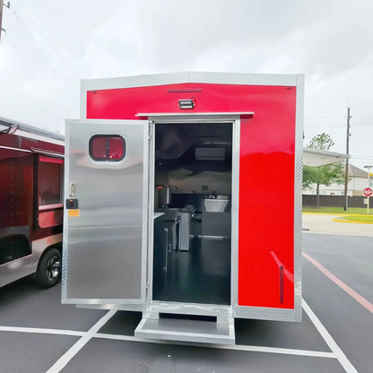Remorque de camion de nourriture mobile personnalisée avec cuisine complète Chariot à tacos, pizzas, hamburgers Camion de nourriture de rue Bar à café mobile
