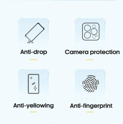 Shockproof Silicone Clear Phone Case for iPhone 13 11 14 Pro Max 12 Mini Lens Protection Back Case for IPhone 15 16 PRO XS MAX X