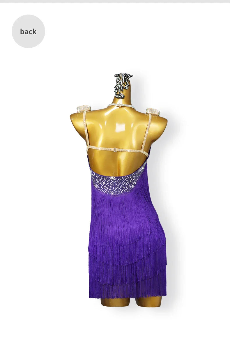Robes de danse latine à franges, Costume de compétition Sexy pour femmes, vêtements d'entraînement pour salle de bal, Costume grande taille pour filles, Performance de Cabaret, 2026