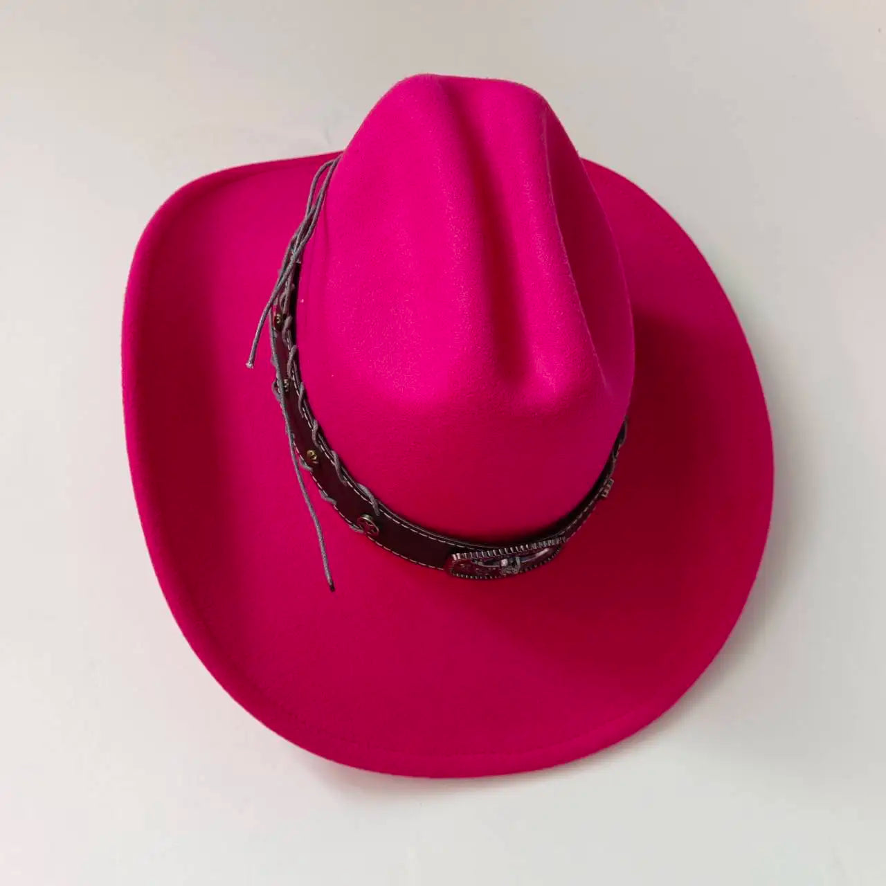 Chapeau de cowboy occidental à large bord pour homme, casquettes d'église Everche, Fascinateur vintage, chapeau de cowgirl jazz, zones bre, nouveau, 9cm