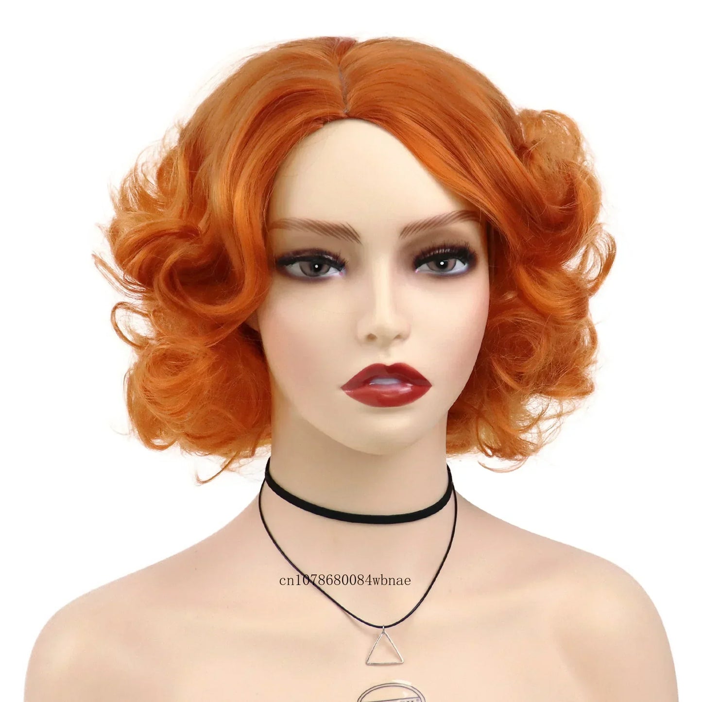 Synthetic Hair Pink Short Curly Wig for Women Big Wavy 80s Cosplay Wigs Halloween Costume Harajuku Anime Wig Natural Looking
