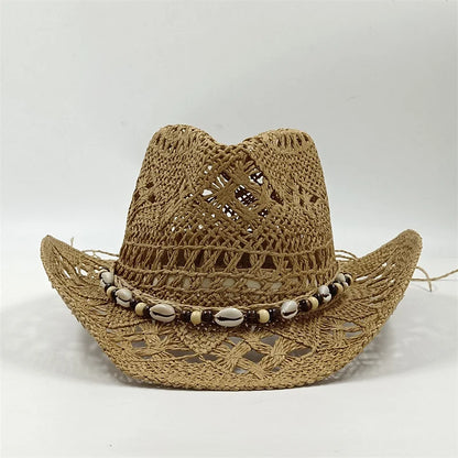 The latest Cowboy hat rose red retro straw hat 2023 new men's and women's jazz Cowboy hat straw hat sun hat summer hat sombrero