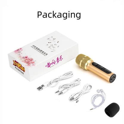Wireless Bluetooth Karaoke Microphone, Portable Mini Handheld Mic Speaker for All Smartphones,Gifts for Girls Kids All Age