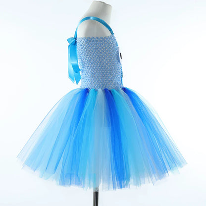 Costume Bingo Bluey pour filles, robe tutu chien de berger de dessin animé, costumes d'animaux chien chiot pour enfants, tout-petits, fête d'Halloween