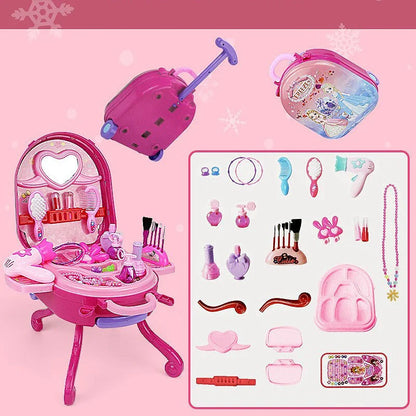 Maisonnette de jeu, Ensemble de coiffeuse pour enfants, Jouets pour filles de 6 à 10 ans, Trousse de maquillage pour fille, Jouet original pour enfants, Cadeau d'anniversaire