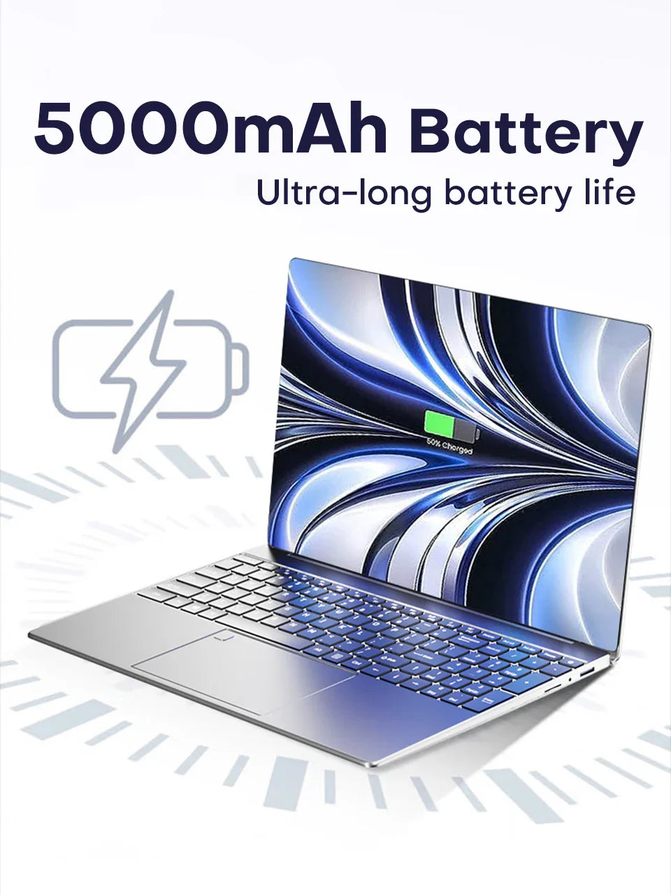 Xiaman Ordinateur portable 15,6" Intel Pentium 7505 Windows 11 Dual Core PC portable portable pour gamer avec déverrouillage par empreinte digitale