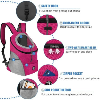 Pet Backpack for Small and Medium Dogs, Pet Carrier Backpack, Breathable Travel, Dog Carrier, Pet Transport Supplies