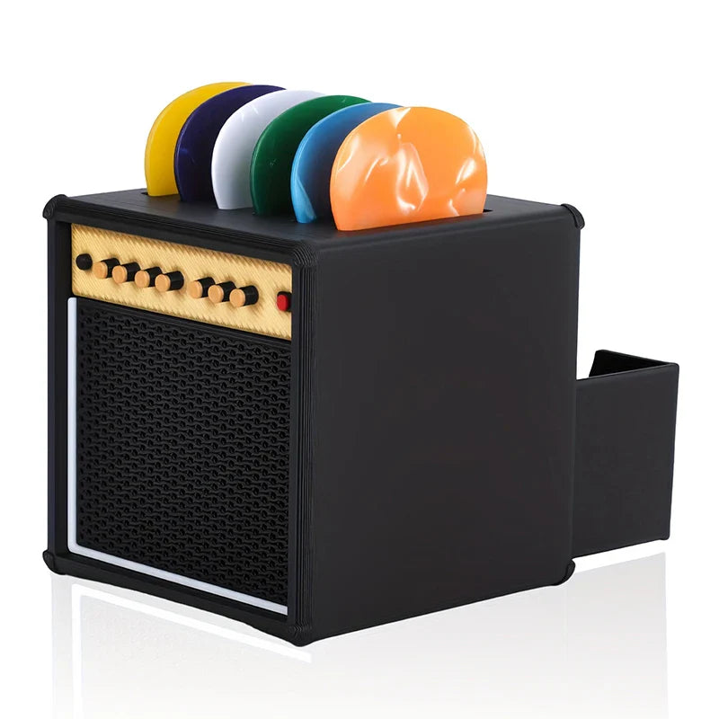 Support de plectres de guitare Portable imprimé en 3D, avec tiroir, étanche à l'eau et à la poussière, organisateur de plectres, rangement et affichage de cadeaux, 1x3D