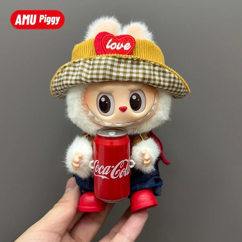 Clothes Doll DIY Accessories Pull Cloth Cola Happiness Factor Labubu Clothes Set Doll Outfit Have Shoes