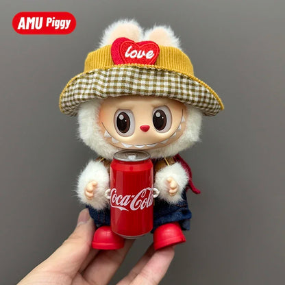 Clothes Doll DIY Accessories Pull Cloth Cola Happiness Factor Labubu Clothes Set Doll Outfit Have Shoes