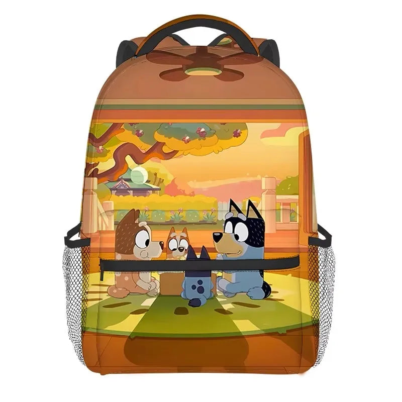 2024 New Bluey Animation Peripheral Children'S Outdoor Storage Bag Printed Backpack School Student Large Capacity Travel Bag