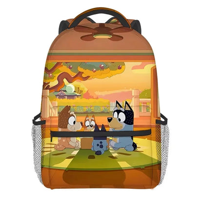 2024 New Bluey Animation Peripheral Children'S Outdoor Storage Bag Printed Backpack School Student Large Capacity Travel Bag