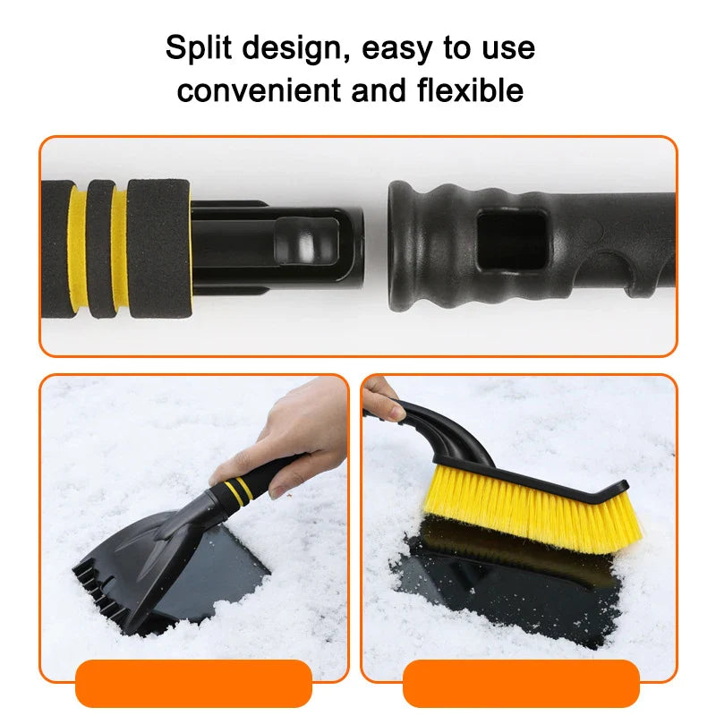 Grattoir à neige pour voiture, pelle de balayage pour l'hiver avec poignée, brosse de nettoyage automobile, dissolvant de grattoir à glace, accessoires de pare-brise automobile