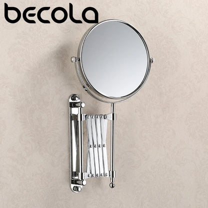 Becola 8 Pouces 3X Grossissant Mur Maquillage Miroir Recto-verso Rétractable Salle De Bain Miroir 360 Degrés Pivotant Miroir De Maquillage