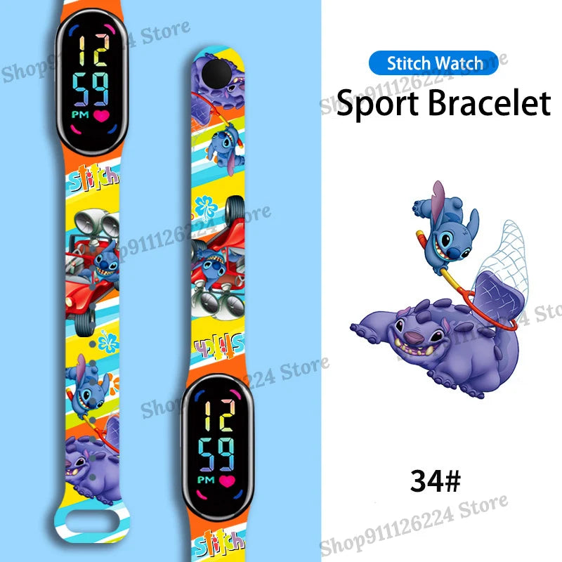 Montres Stitch pour enfants, filles, étanche, sport, écran tactile, pour femmes, horloge numérique étanche, bracelet, cadeaux exquis