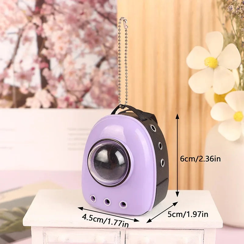 Labubu Doll Canvas Backpack Simulation Pet Bag for 15/17cm Dolls Cute Doll Accessories