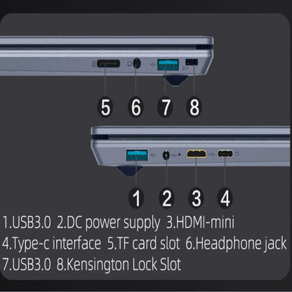 Facial recognition Intel Notebook N5095 Graphics UHD 16" Laptop 16GB 32GB RAM Max 2TB ROM Windows 11 Wifi 5 BT 4.2 RGB Keyboard