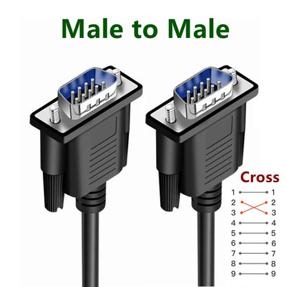 Db9 Serial port Line Rs232 cable Connecting Line Adapter Male To Male/female cross Data Line Extension Cable Jack Adapter 1m-20m