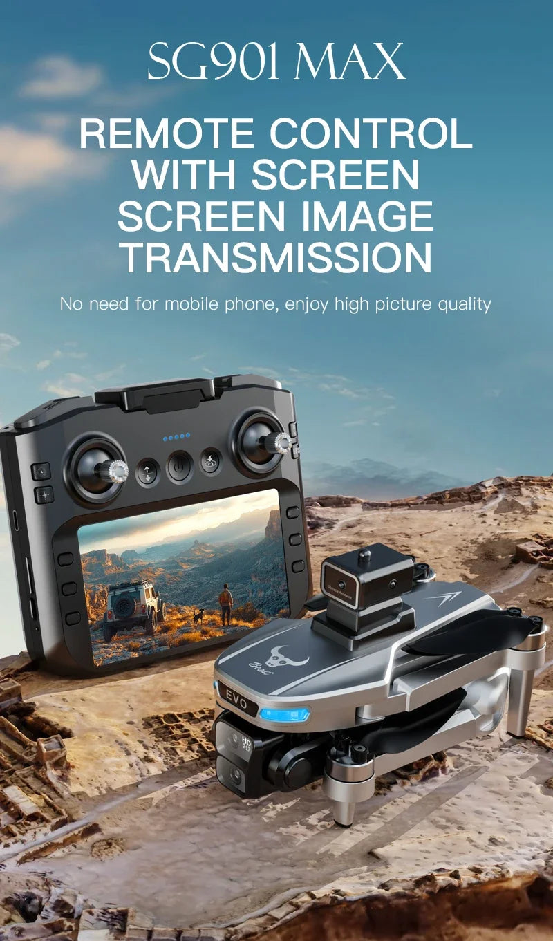 Xiaomi SG901 MAX GPS Drone professionnel 8K aérien HD évitant des obstacles avec écran plus grand télécommande Drone pliable sans brosse