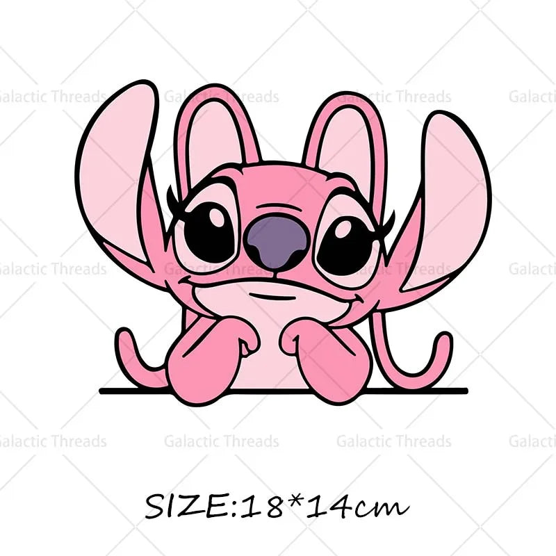 Stitch Lilo Iron on Decals Heat Press Patches Thermal Transfer Stickers for Clothes DIY Ironing Prints