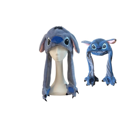 Stitch Anime Hat Stitch Moving Ears Shake Plush Hat Kawaii stitch  Ears Toys Hats for Girls Birthday Christmas Gifts