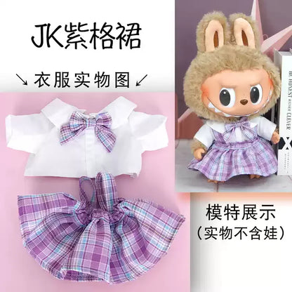 LABUBU Time To Chill TPR Vinyl Doll Clothes Changeable Outfit Set Dress Up Costume Replacement Collectible Toy Gift