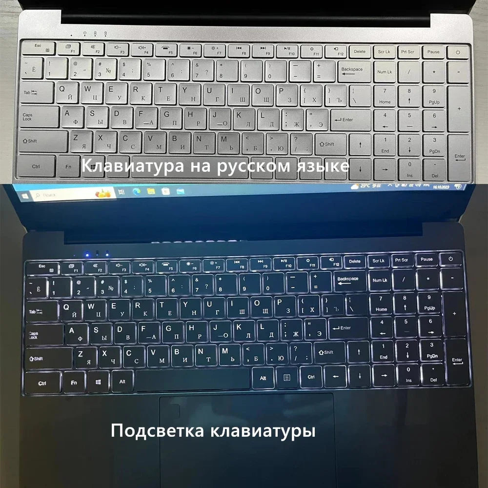 Ordinateur portable 2025 15,6 pouces écran IPS 16 Go RAM Intel Celeron 11e N5095 Netbook Windows 10 11 Pro Office Notebook PC Portable