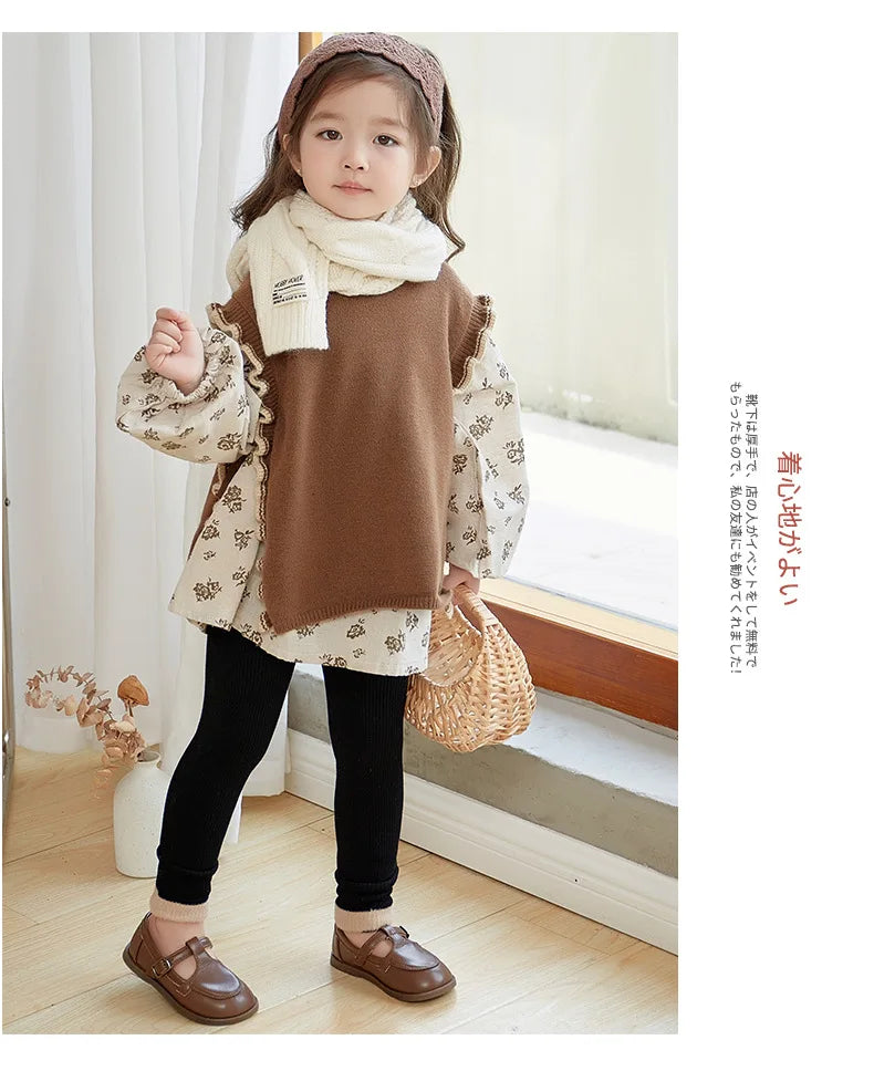 Leggings d'hiver pour enfants, pantalon avec sourire extra, pour filles