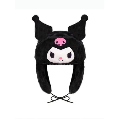 New Hot Winter Kuromi Spider Man Stitch Violent Bear Cartoon Hat Popular Man Women Cute Warm Ears Protection Hat New Year Gifts