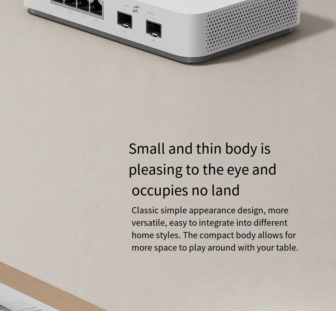Xiaomi Mi 10 Gigabit Ethernet Switch 10000Mbps Network Switches VLAN Ethernet Splitter Lan Router 4 2.5G Ports RJ45 Hub Switch