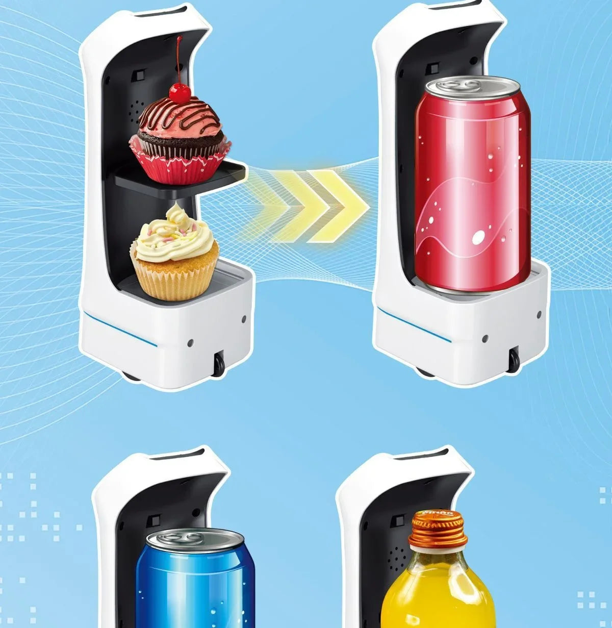 Robot de livraison de nourriture à distance (capsule de transport de boissons et de collations) : un jouet interactif parent-enfant pour enfants qui sert également