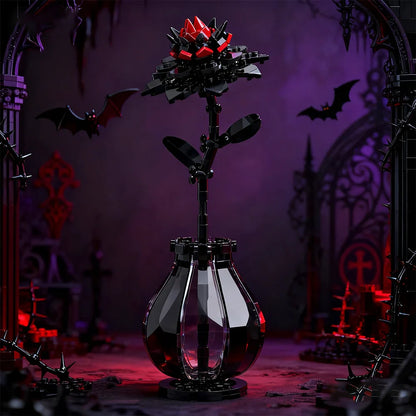 MOC Dahlia fleur blocs de construction modèle violet Dahlia fleur plantes en pot briques assemblage jouets saint valentin Couple bricolage cadeaux