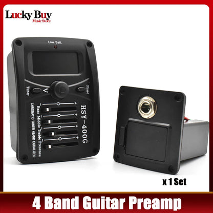 HSY-400G JE514 up Acoustic JE514 up 4 Bandes EQ Égaliseur Préampli Piezo 514 up avec LCD Tuner JEAccessrespiration