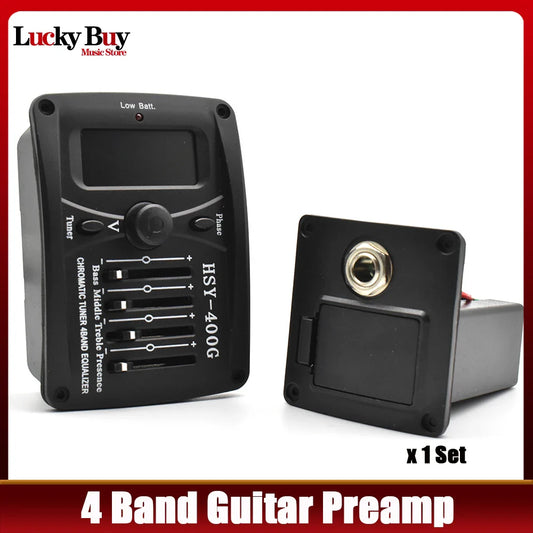 HSY-400G JE514 up Acoustic JE514 up 4 Bandes EQ Égaliseur Préampli Piezo 514 up avec LCD Tuner JEAccessrespiration