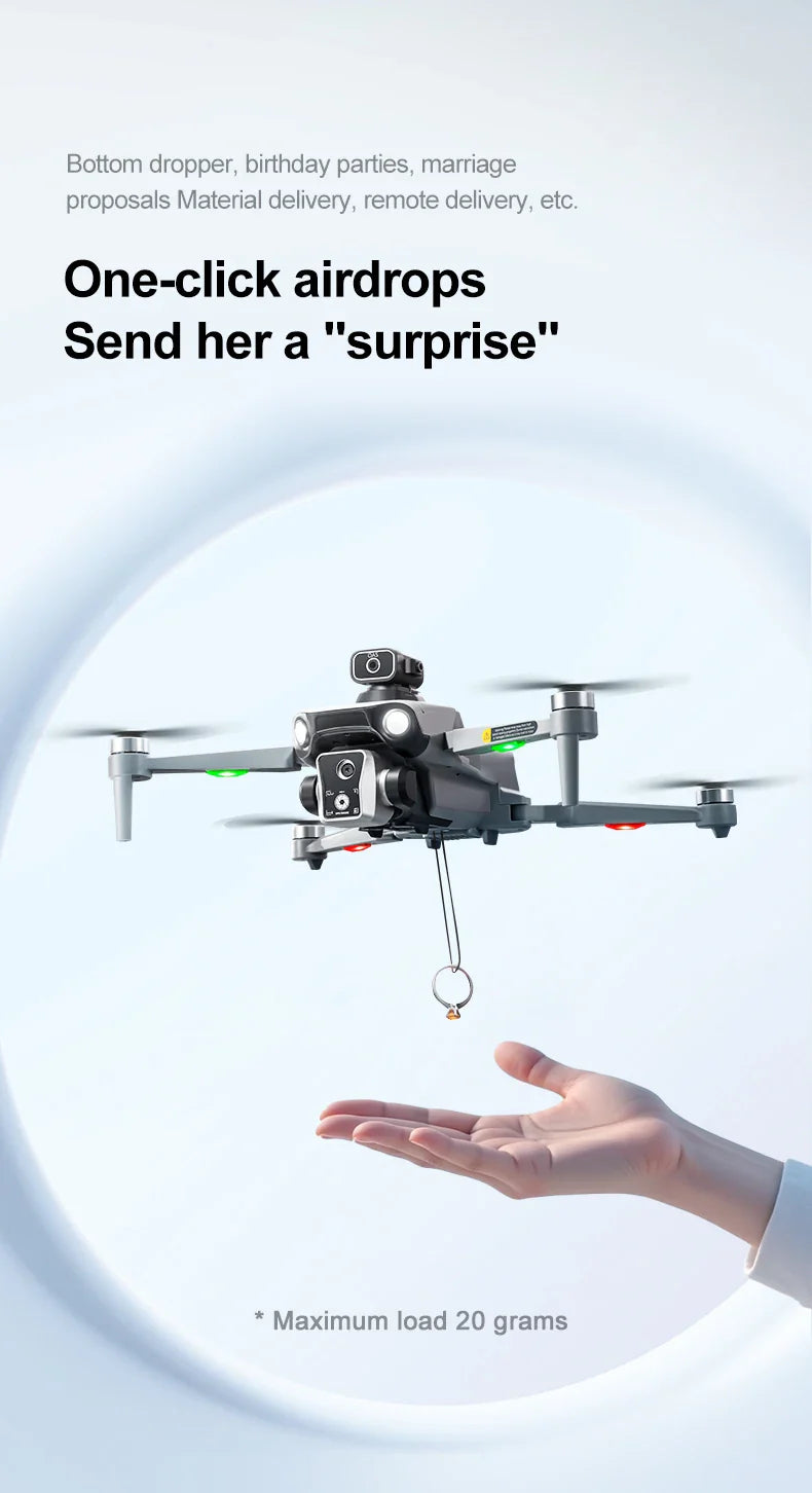 K19MAX GPS Drone avec caméra HD 4K Dron 5G WIFI 4.5 pouces écran LCD télécommande quadrirotor jouets moteur sans brosse FPV Drone