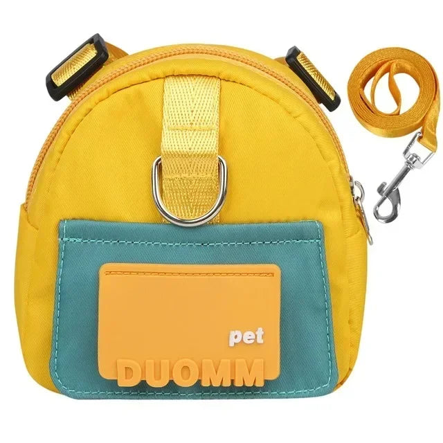 Sac à dos portable pour animaux de compagnie avec collier SFP, sacs à crottes, sacs de récompense, voyage en plein air, entraînement de chien, friandises pour chiots, poudres anale.